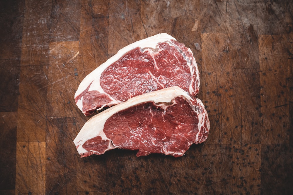 Custom beef cuts on a butcher table